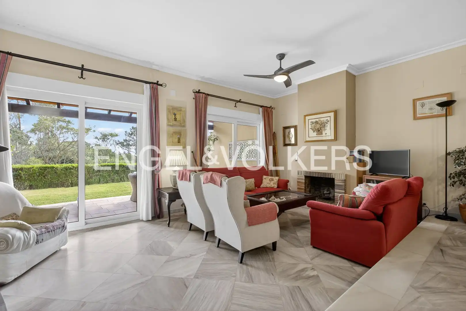 Sala de estar de Casa o chalet en venta en Islantilla con Calefacción, Jardín privado y Terraza