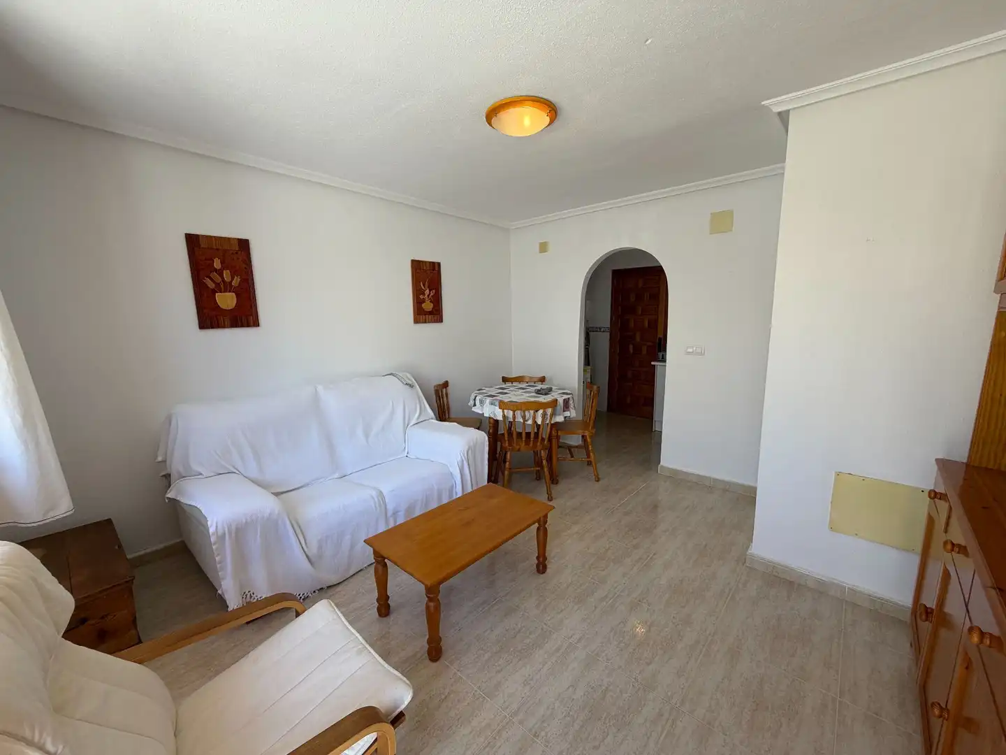 Sala de estar de Casa adosada en venta en Mazarrón con Terraza, Trastero y Amueblado