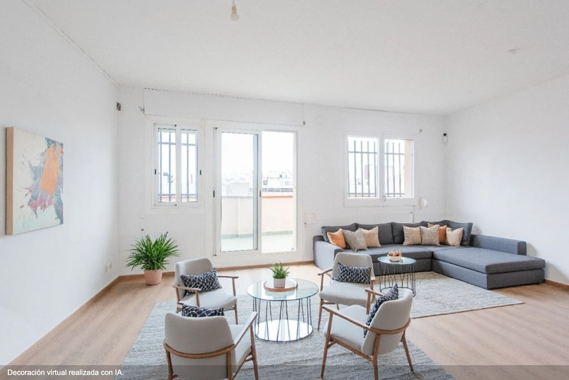 Living room of Attic for sale in Vilanova i la Geltrú  with Heating, Parquet flooring and Terrace