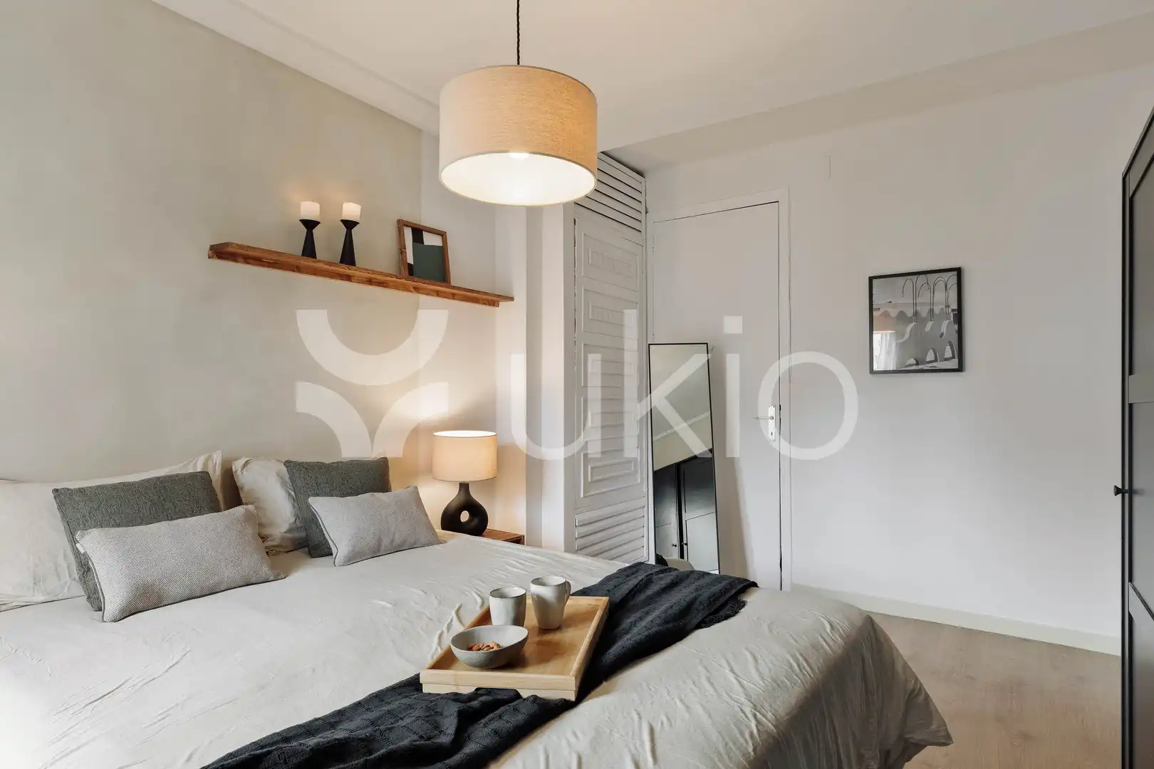 Habitación de Apartamento de alquiler en Barcelona con Aire acondicionado, Calefacción y Amueblado