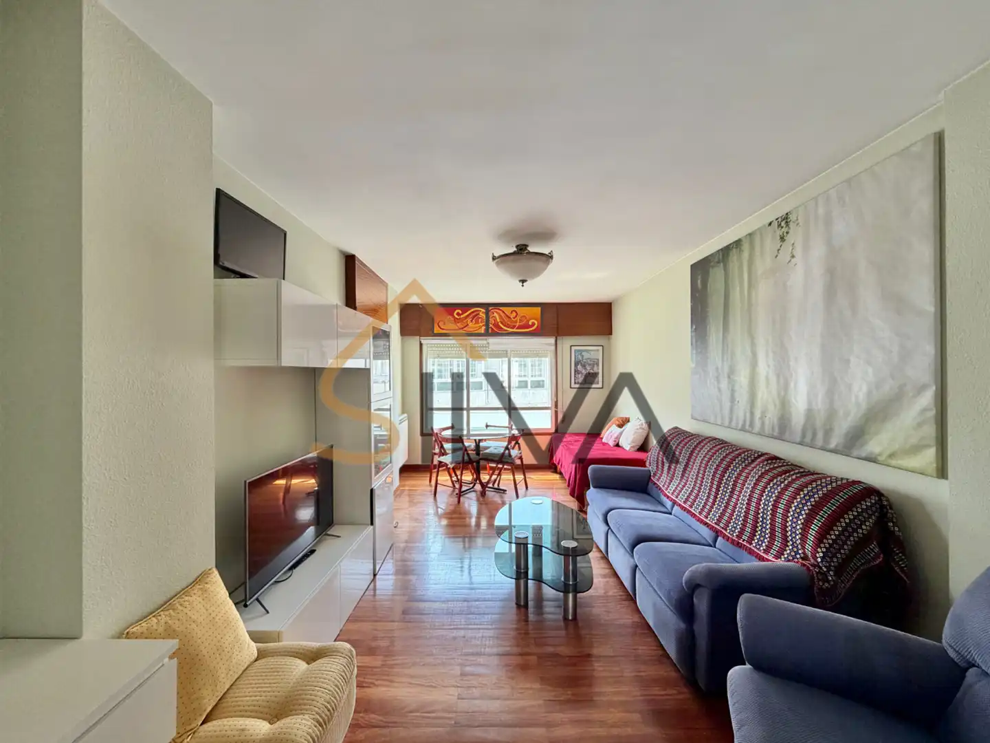 Sala de estar de Piso en venta en Lugo con Calefacción, Trastero y Amueblado