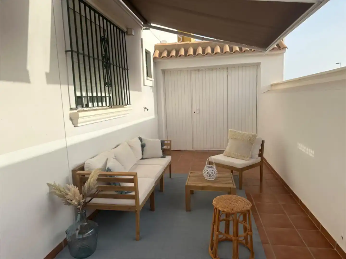 Terrasse von Wohnung zur Miete in Pulpí mit Privatgarten, Schwimmbad und Möbliert