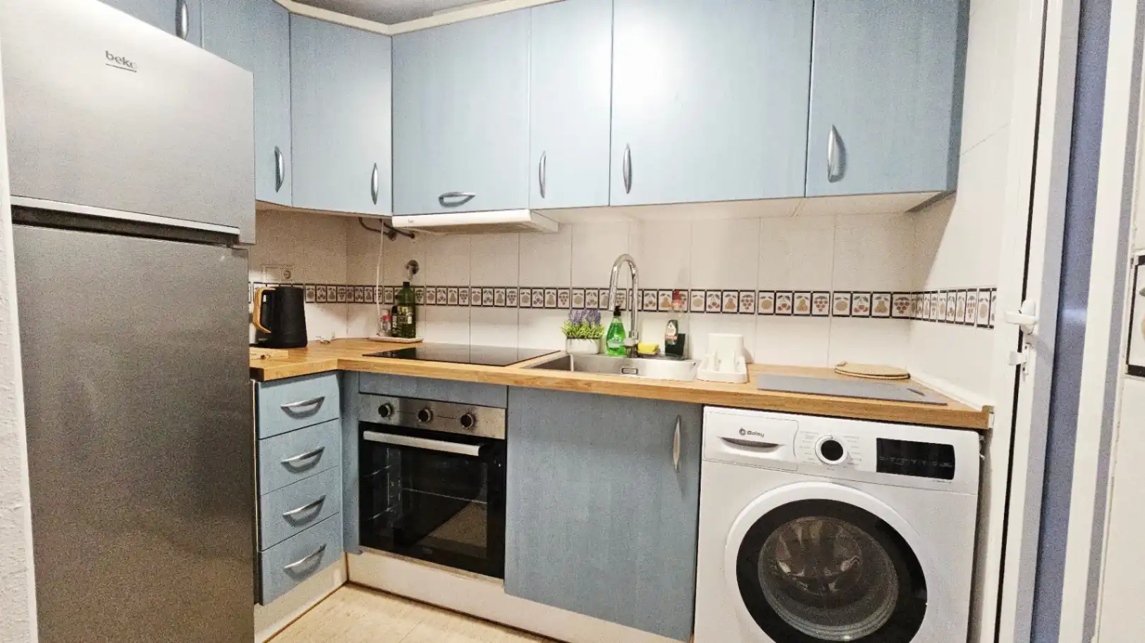 Cocina de Dúplex de alquiler en Santa Pola con Aire acondicionado, Calefacción y Terraza