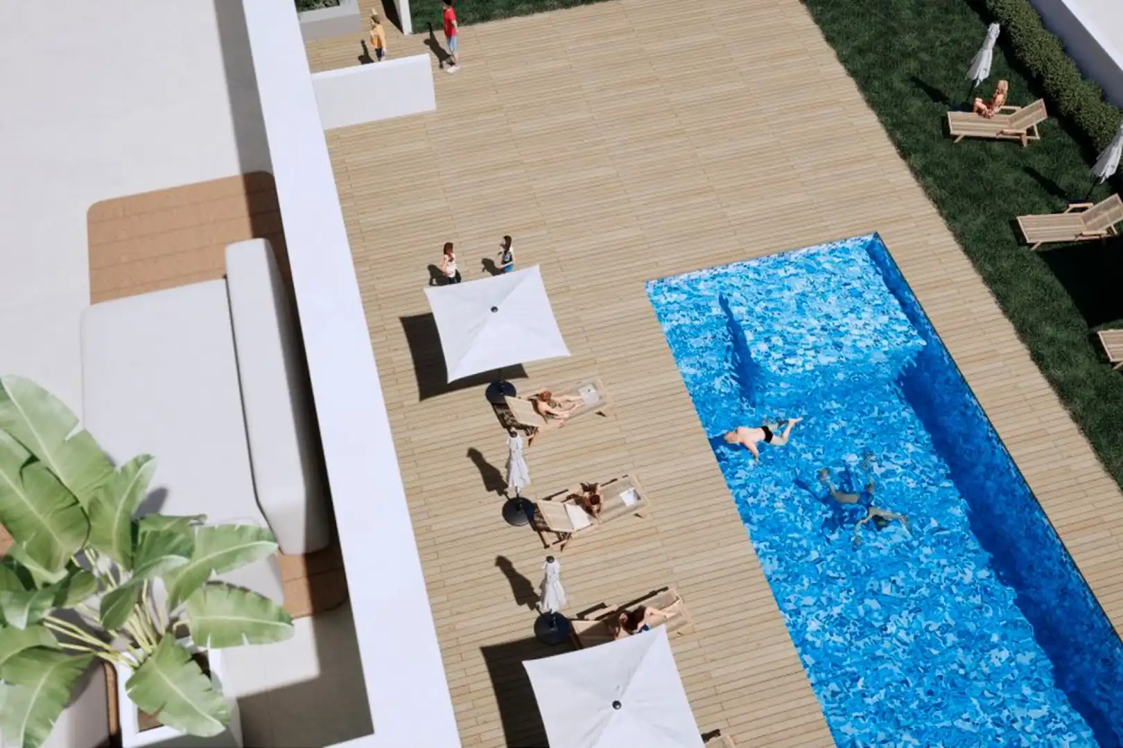 Swimming pool of Flat for sale in Los Alcázares  with Air Conditioner, Private garden and Terrace