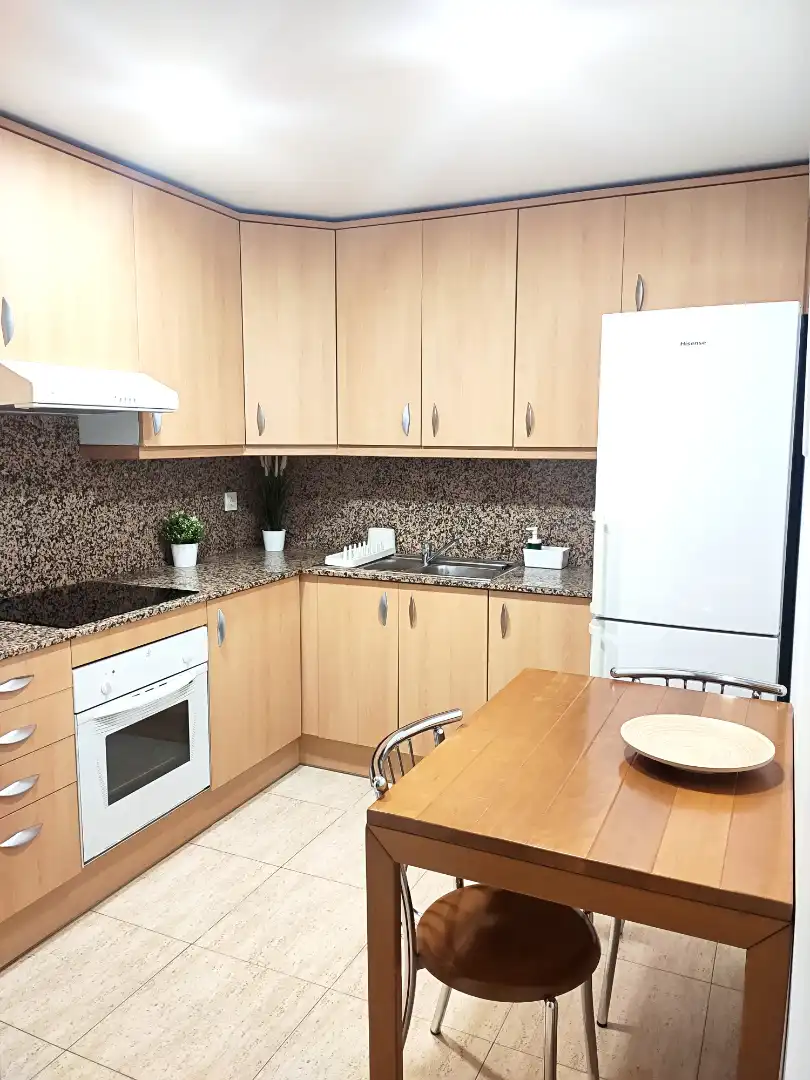 Cocina de Piso de alquiler en Terrassa con Amueblado, Horno y Lavadora
