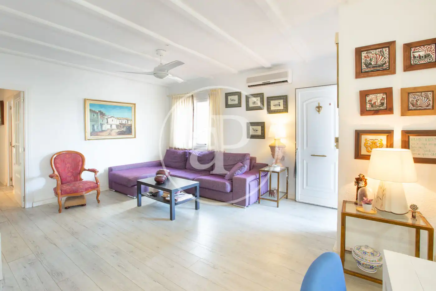 Sala de estar de Casa adosada en venta en Sueca con Aire acondicionado, Calefacción y Terraza