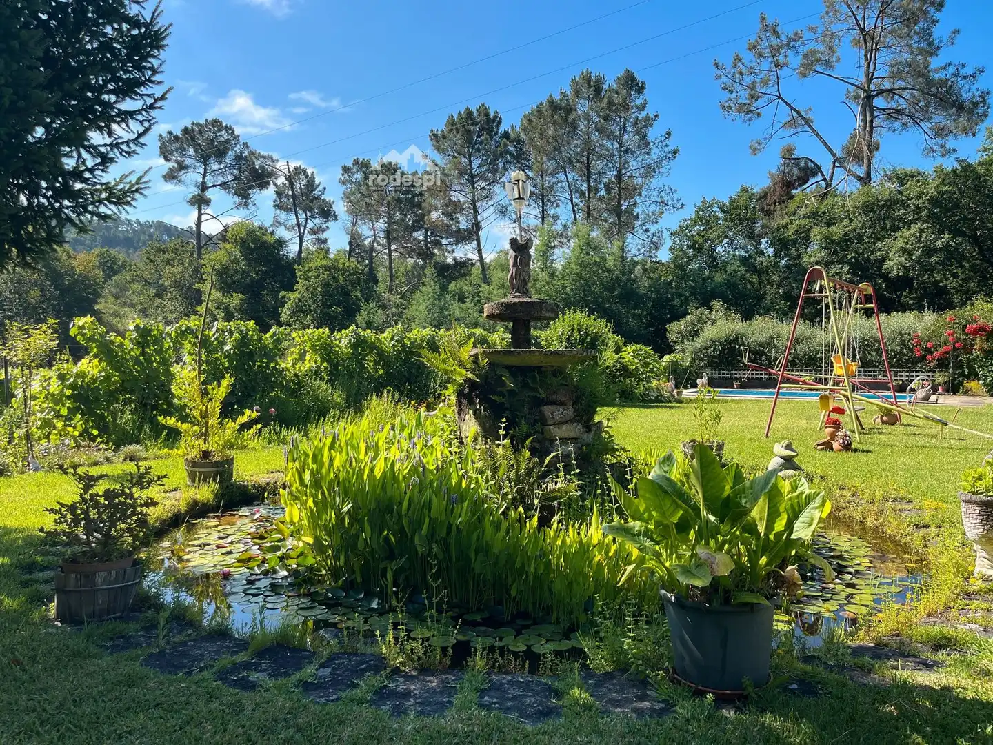 Jardín de Casa o chalet en venta en Beade  con Trastero, Piscina y Amueblado