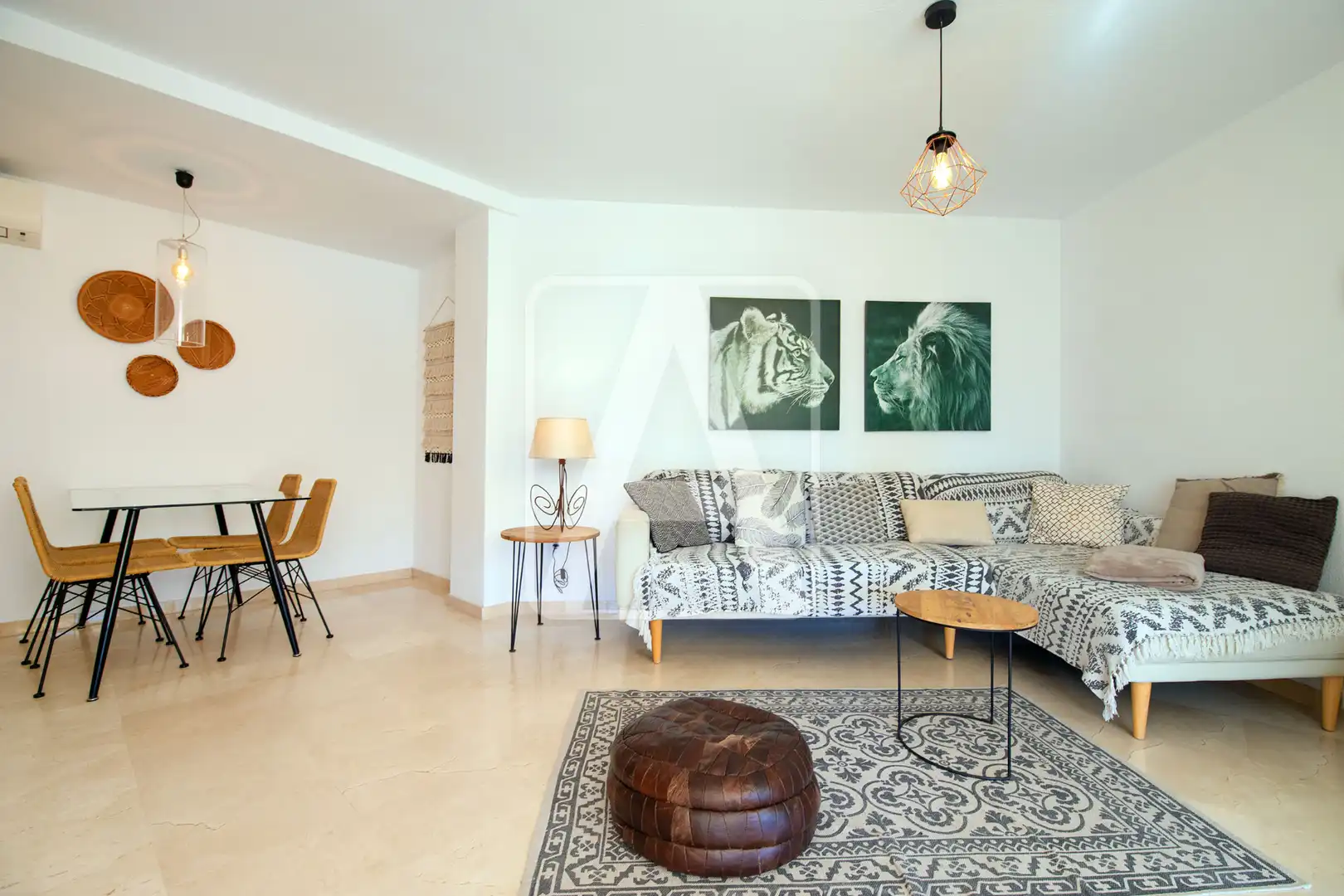 Sala d'estar de Apartament en venda en Calpe / Calp amb Aire condicionat, Terrassa i Traster