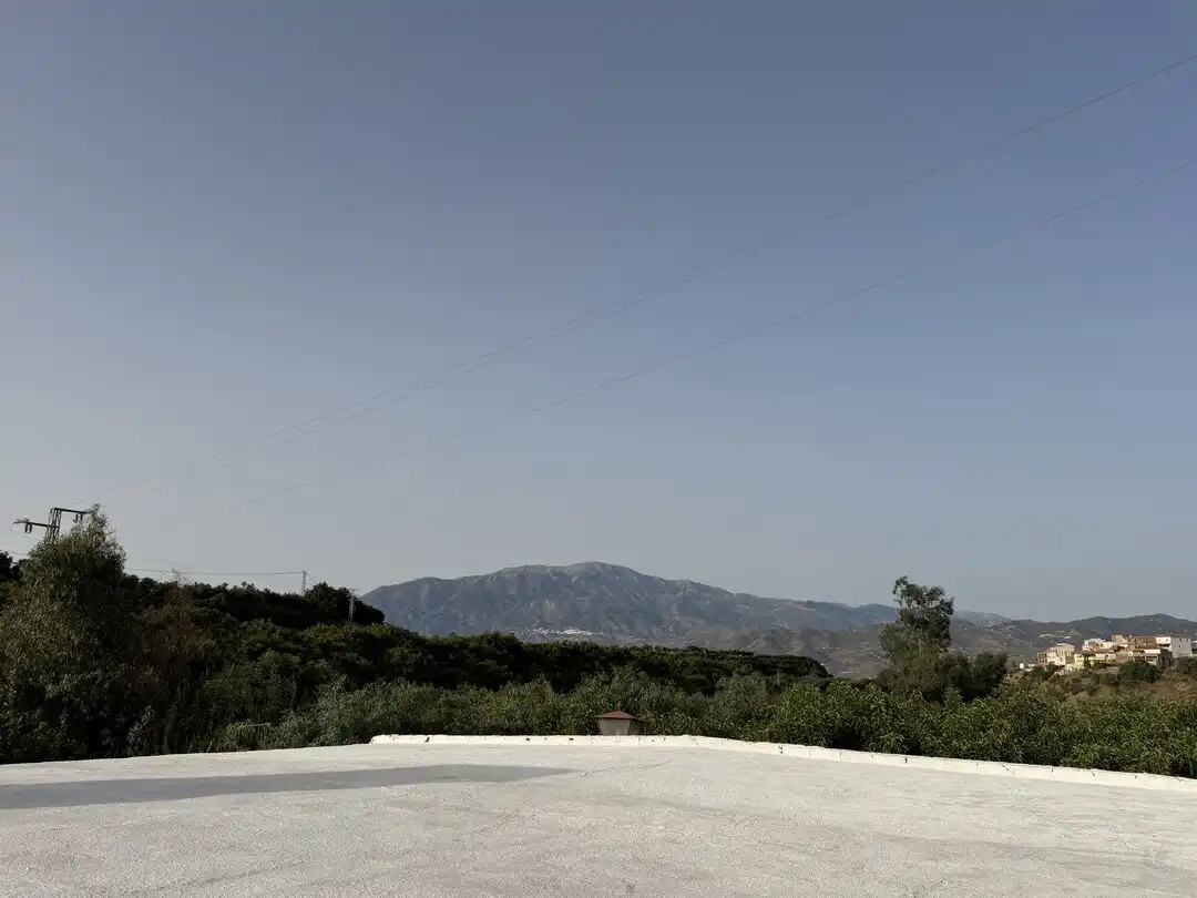Vista exterior de Casa o xalet en venda en Benamocarra amb Jardí privat i Moblat