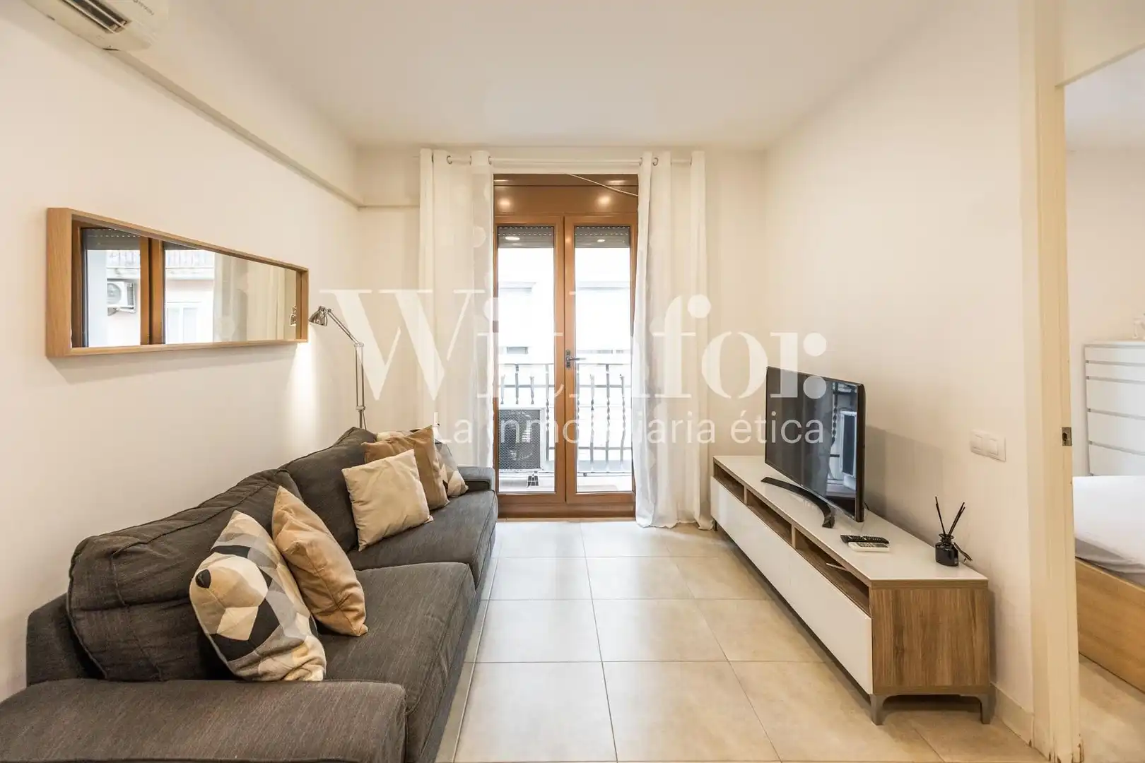 Living room of Flat for sale in Barcelona  with Air Conditioner, Heating and Balcony