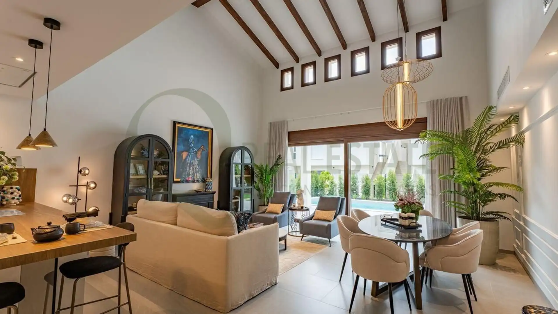 Sala d'estar de Casa o xalet en venda en Algorfa amb Jardí privat, Terrassa i Traster