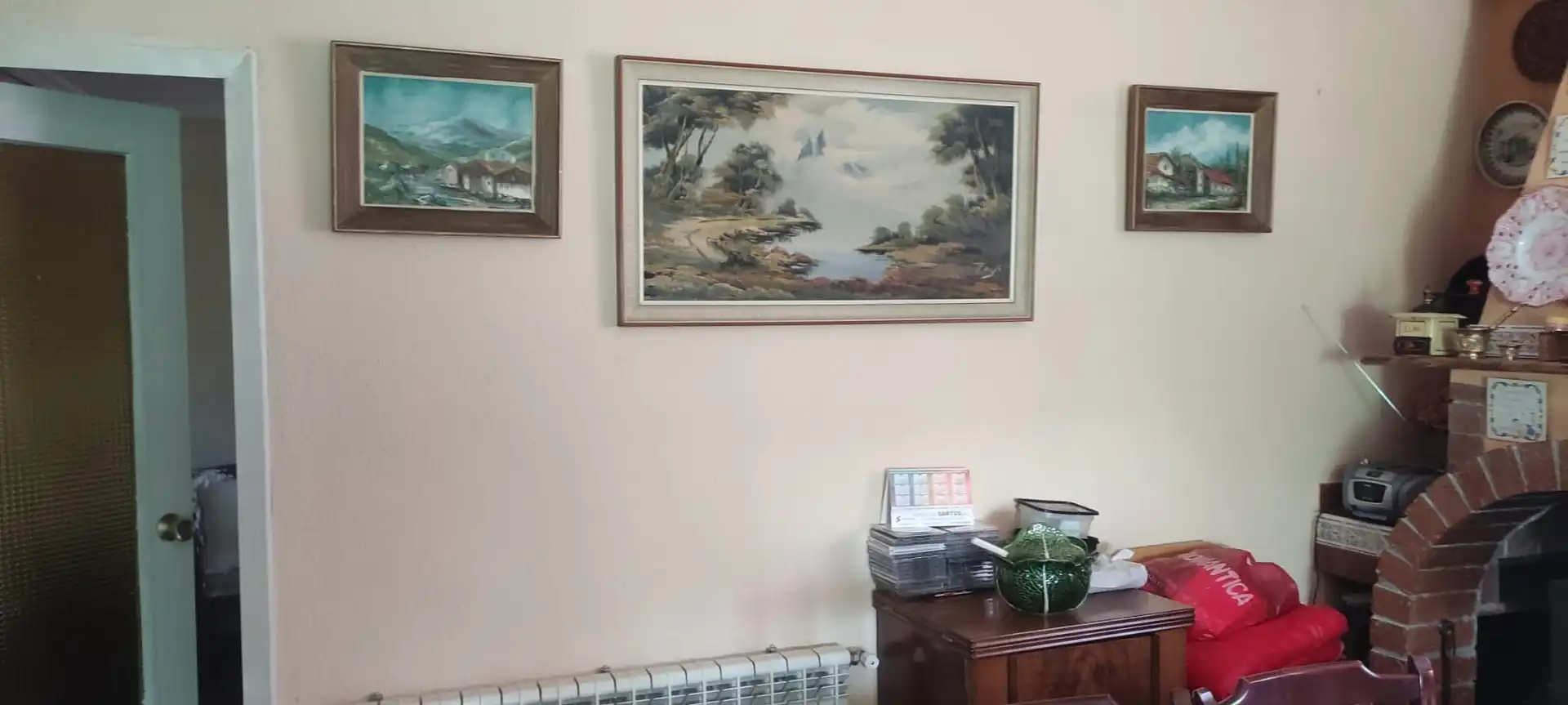 Sala de estar de Finca rústica en venta en San Cebrián de Campos con Calefacción, Trastero y Amueblado
