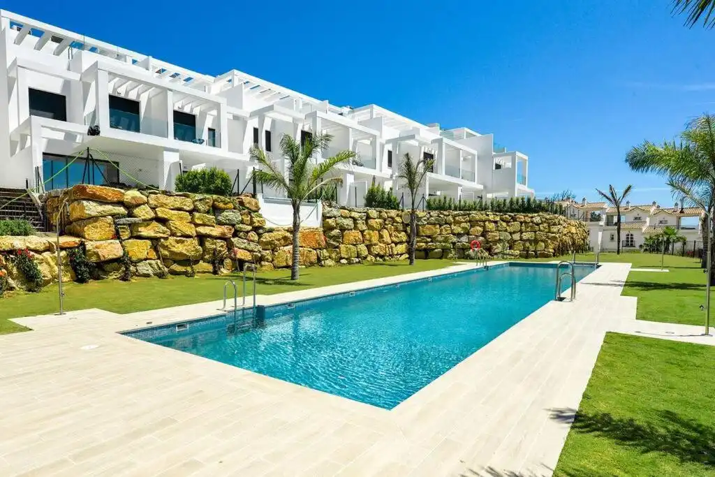 Exterior view of Detached homes for sale in Manilva  with Air Conditioner, Private garden and Terrace