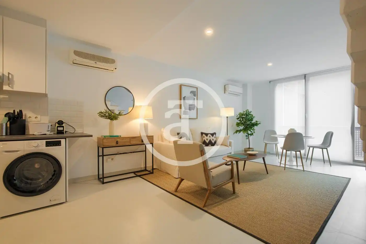 Living room of Duplexes for rent in Madrid  with Air Conditioner, Heating and Furnished