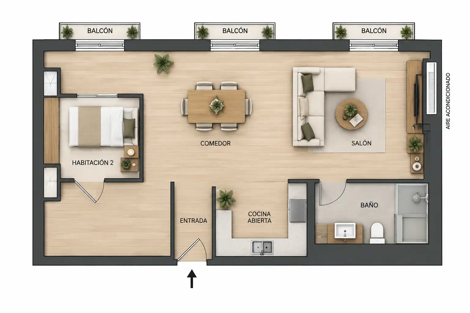 Study for rent in Barcelona  with Air Conditioner, Heating and Parquet flooring