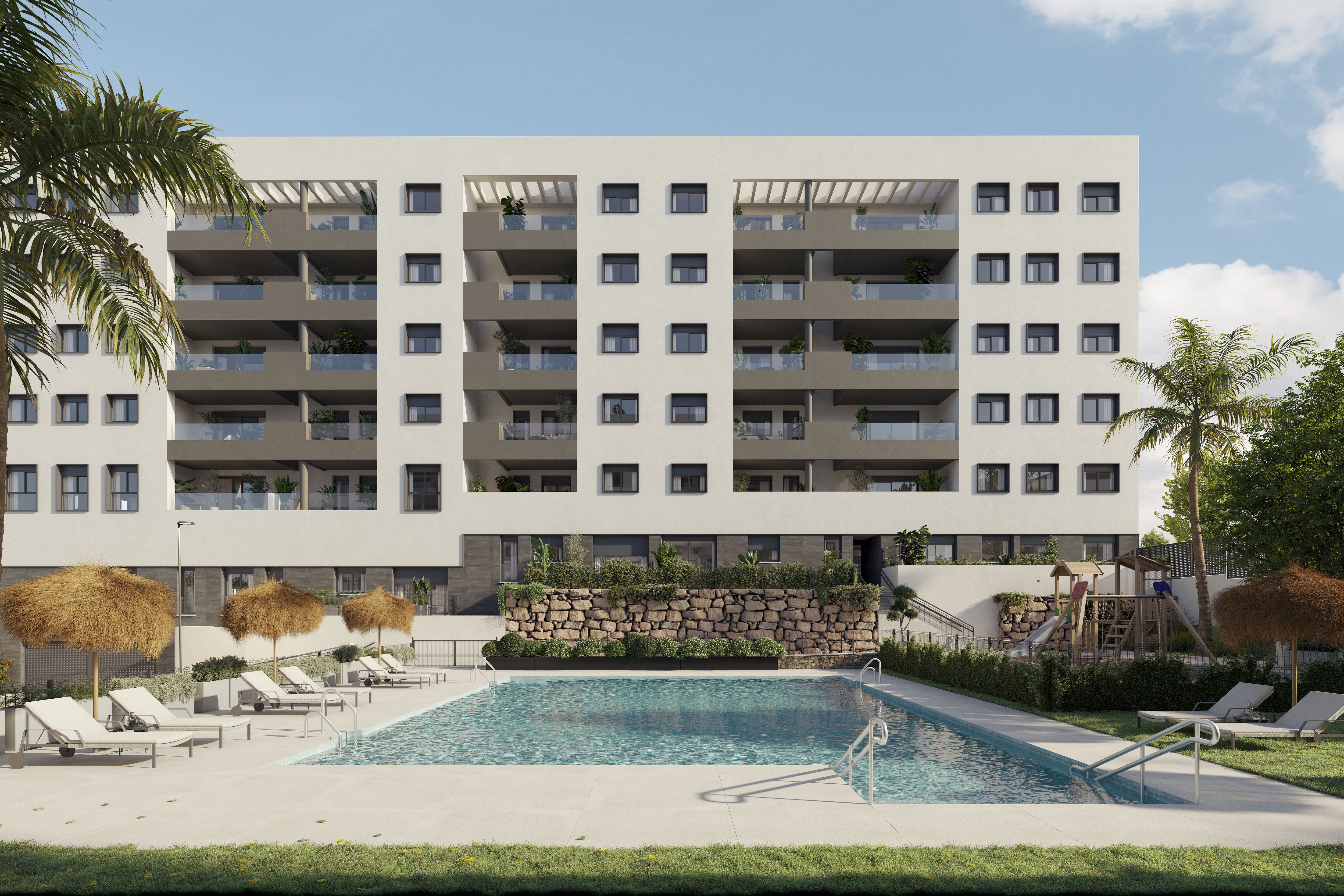 Exterior view of Flat for sale in Málaga Capital  with Air Conditioner, Heating and Private garden