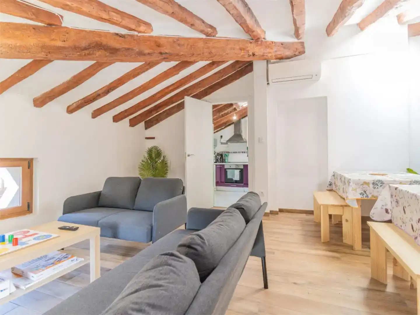 Sala d'estar de Casa adosada per a compartir en Calatayud amb Aire condicionat i Moblat