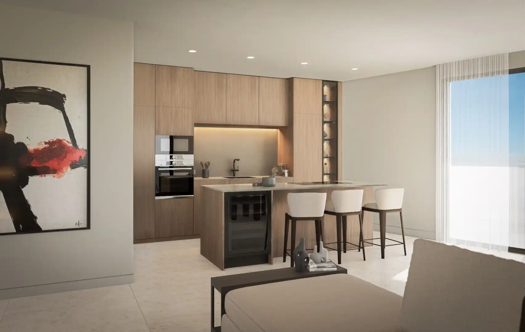 Cuina de Apartament en venda en Calpe / Calp amb Aire condicionat, Calefacció i Jardí privat
