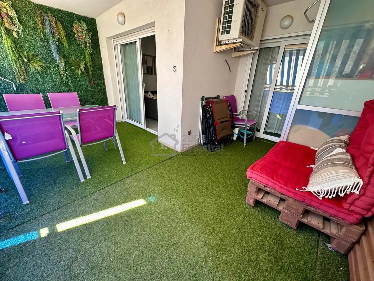 Terraza de Piso de alquiler en Villajoyosa / La Vila Joiosa con Aire acondicionado, Terraza y Amueblado