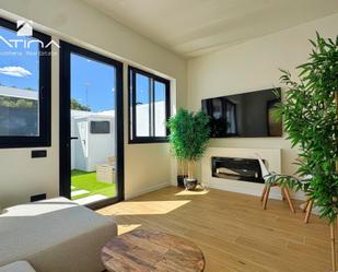 Sala d'estar de Casa adosada en venda en Jávea / Xàbia amb Calefacció, Jardí privat i Piscina