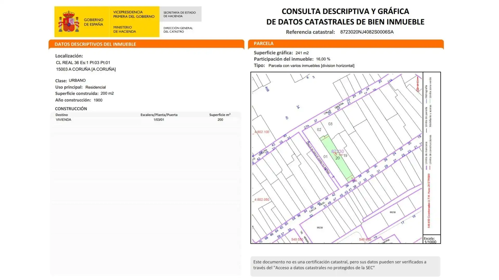 Vista exterior de Pis en venda en A Coruña Capital  amb Calefacció