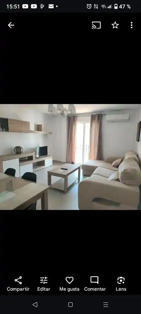 Living room of Flat for share in Puerto Real  with Air Conditioner, Furnished and Oven