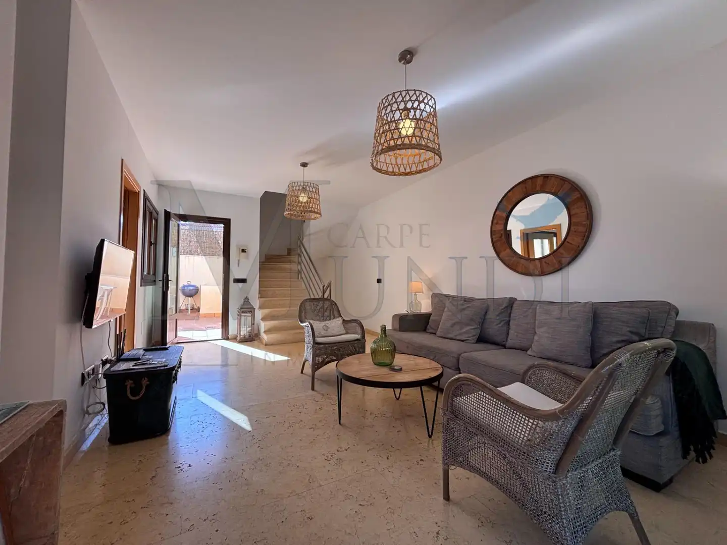 Living room of Houses for sale in La Oliva  with Terrace, Storage room and Furnished