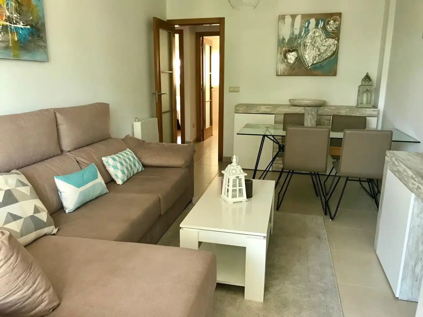 Sala d'estar de Apartament en venda en Ribeira amb Calefacció i Terrassa