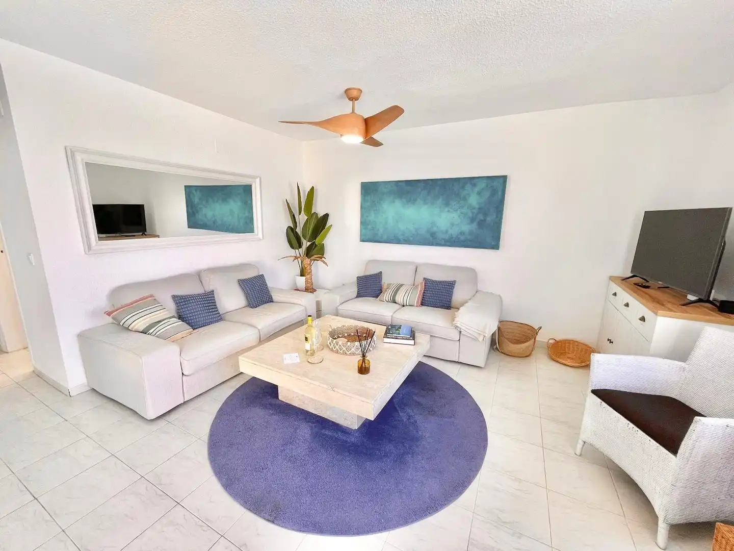 Living room of Apartments for rent in La Manga del Mar Menor  with Air Conditioner, Heating and Terrace