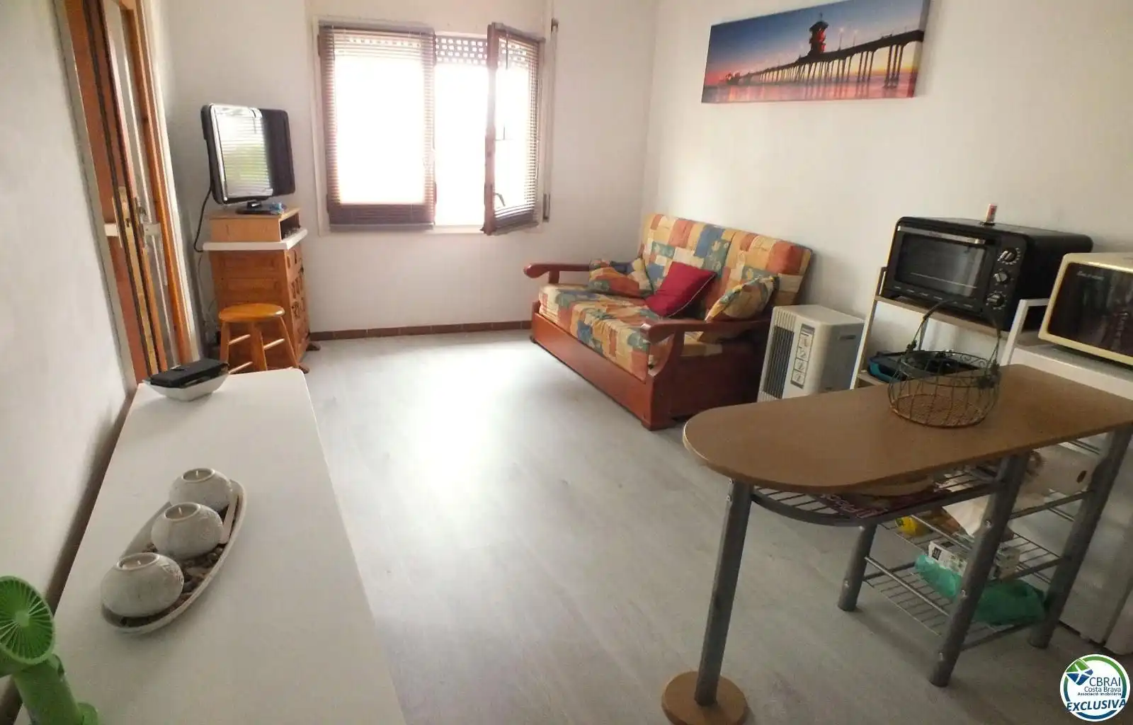 Sala de estar de Apartamento en venta en Roses con Terraza y Amueblado