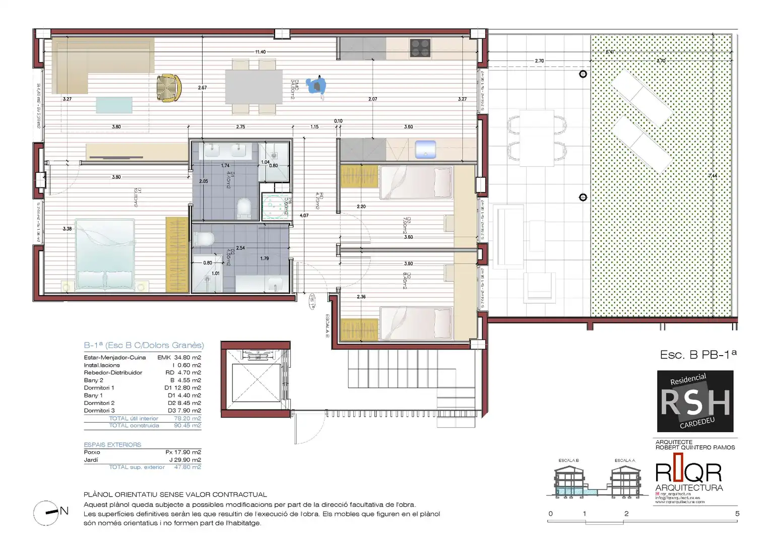Wohnung zum Verkauf in Cardedeu mit Heizung, Privatgarten und Parkett