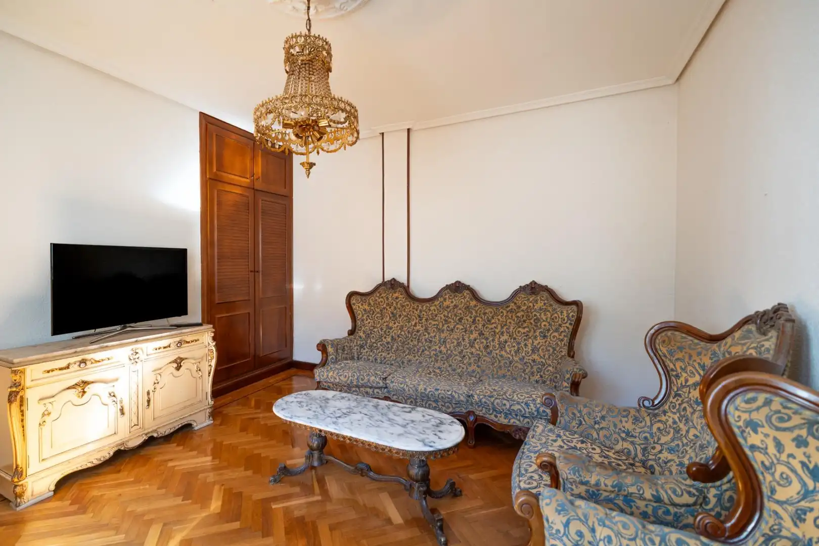 Wohnzimmer von Wohnung zum Verkauf in Santander mit Heizung, Parkett und Terrasse