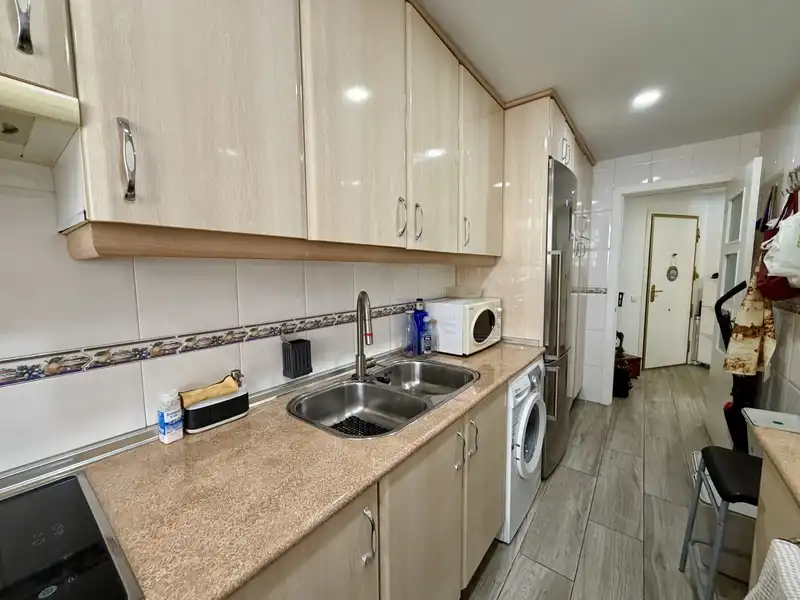Kitchen of Flat for sale in Madrid  with Heating, Terrace and Storage room
