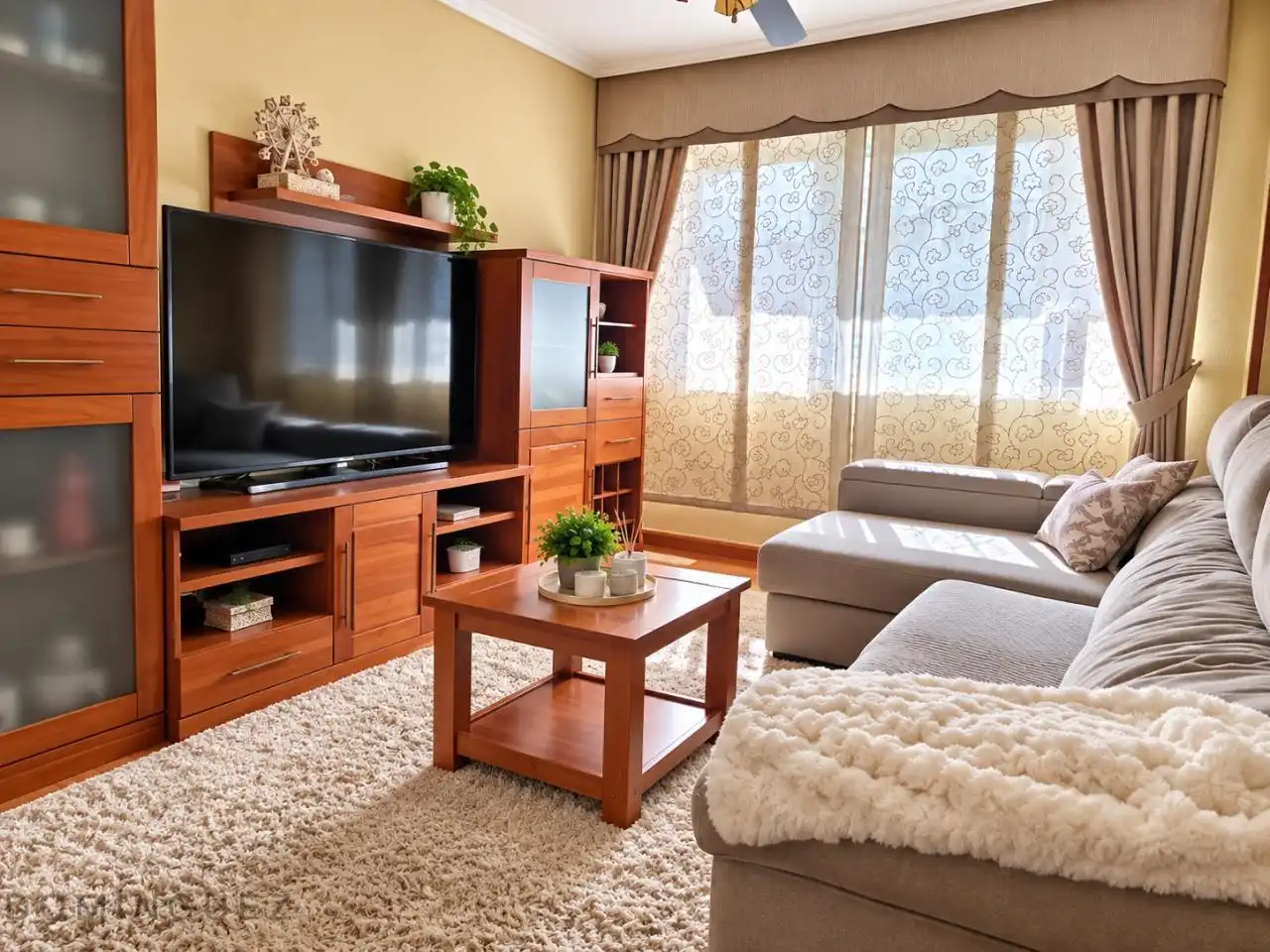 Living room of Flat for sale in Vigo   with Heating, Storage room and Furnished