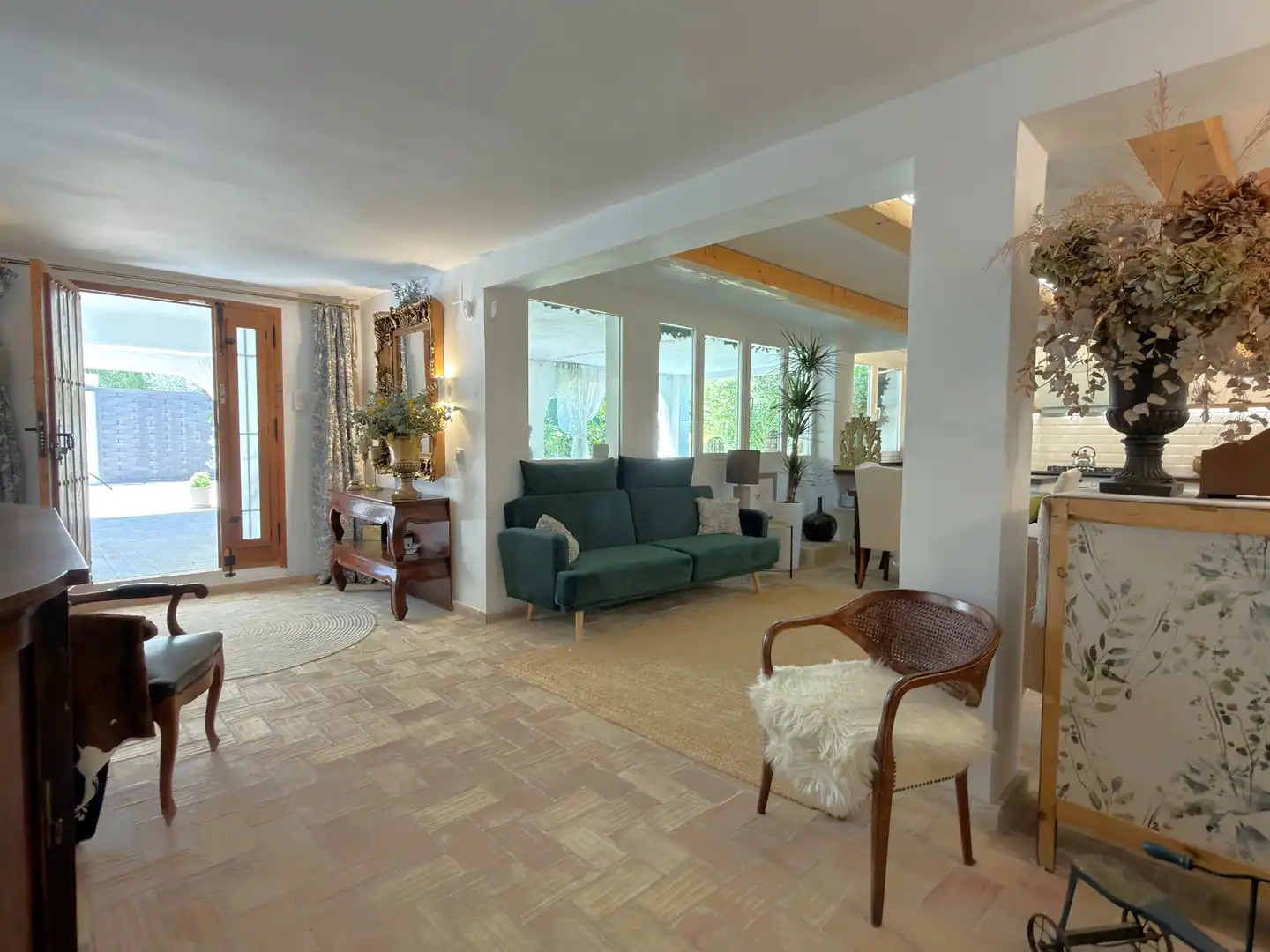 Sala d'estar de Casa o xalet en venda en Náquera amb Aire condicionat, Jardí privat i Terrassa
