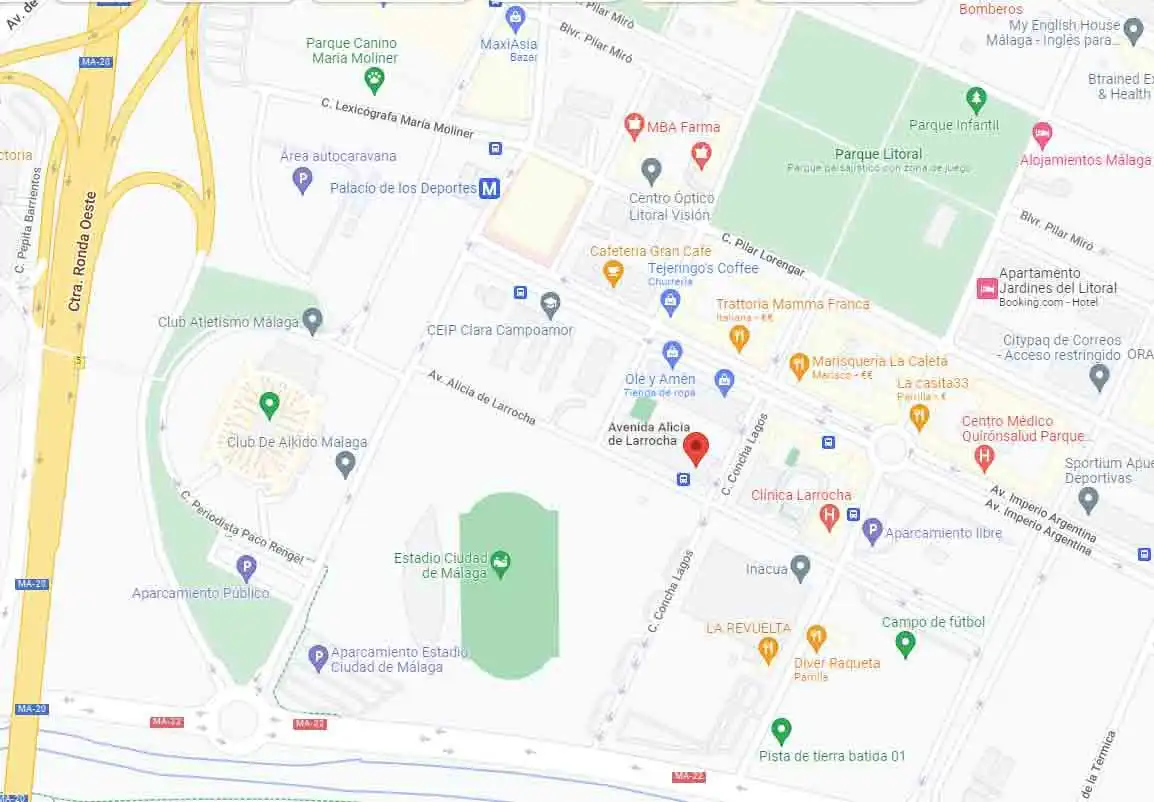 Vista exterior de Garaje en venta en Málaga