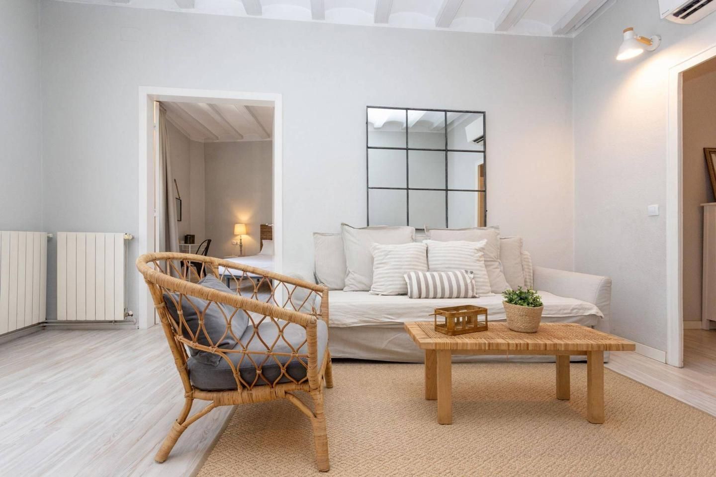 Living room of Flat to rent in  Barcelona Capital  with Air Conditioner, Furnished and Internet