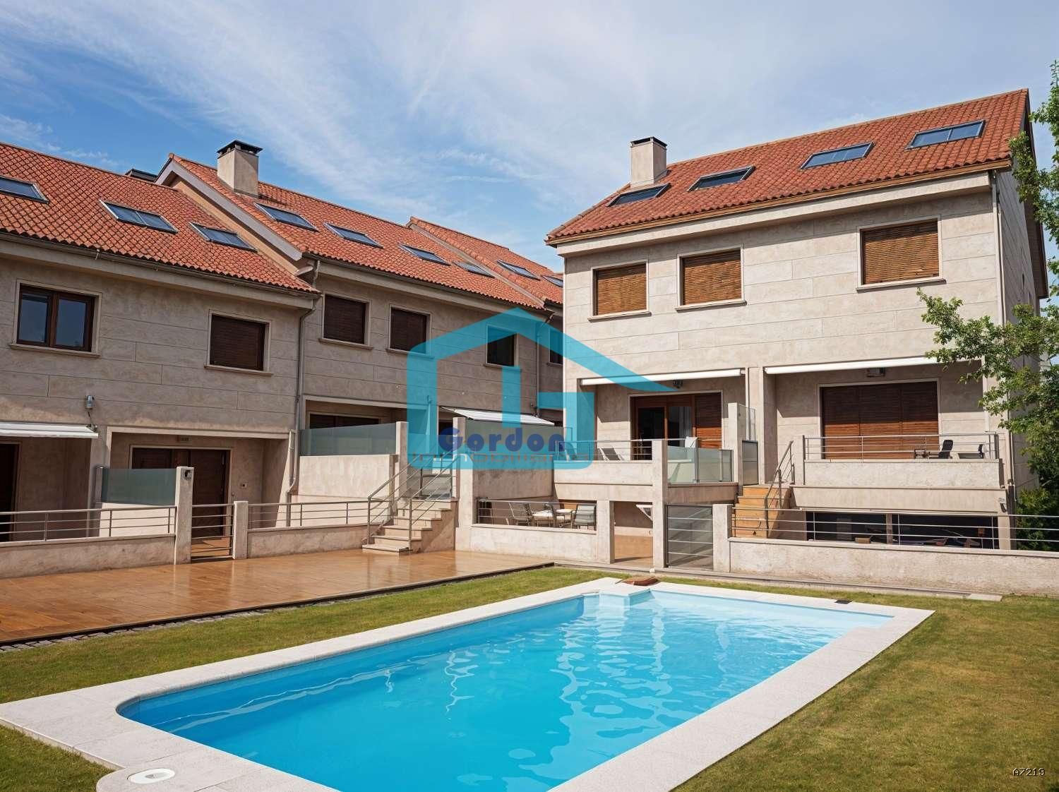 Swimming pool of Houses for sale in Sanxenxo  with Heating, Terrace and Storage room