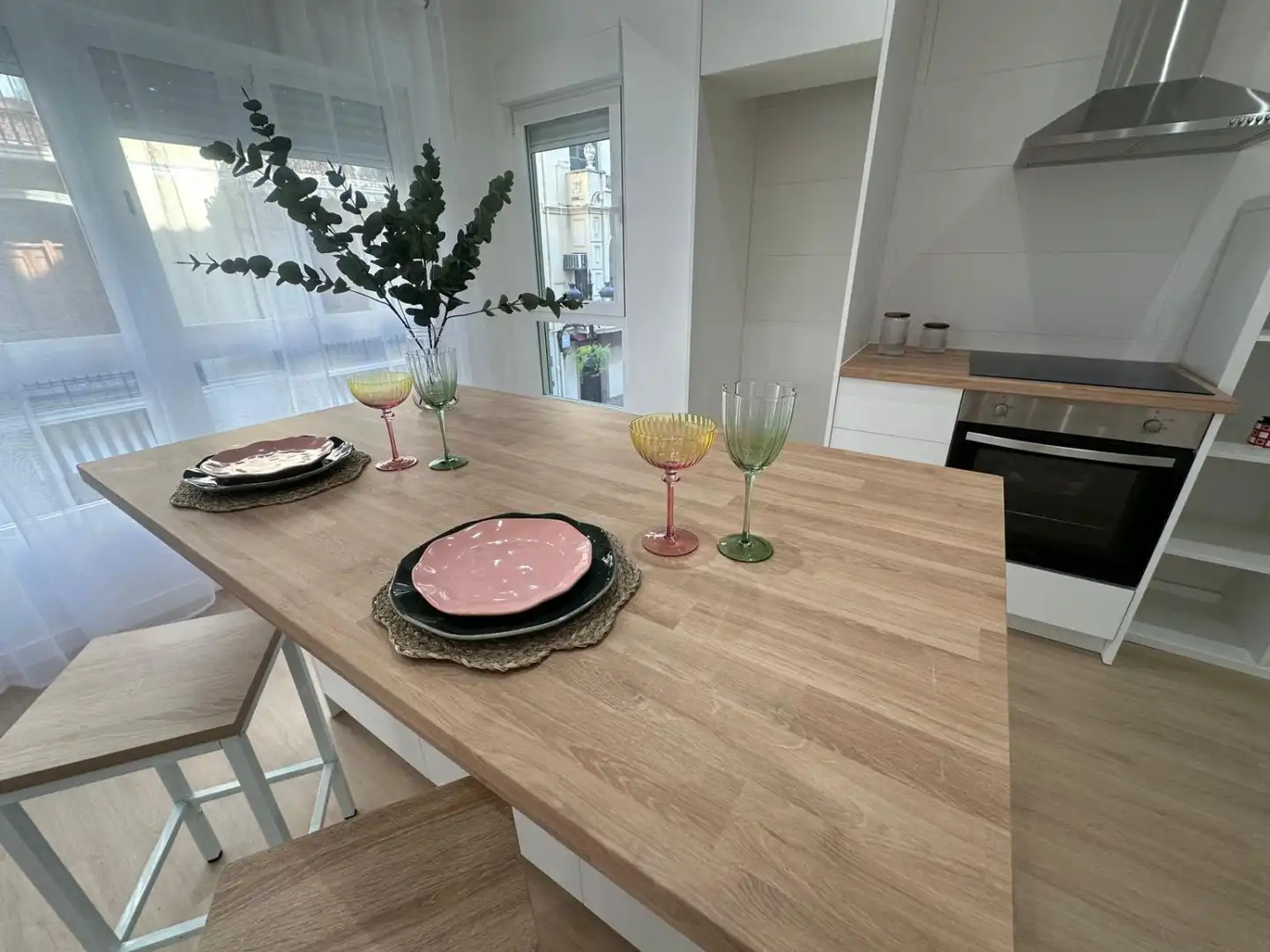 Cocina de Piso en venta en Castellón de la Plana / Castelló de la Plana con Terraza y Amueblado