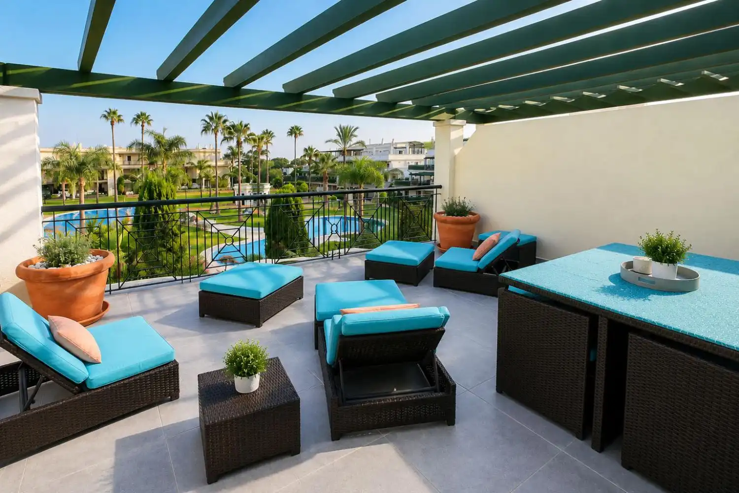 Terrassa de Apartament de lloguer en Marbella amb Aire condicionat, Terrassa i Moblat