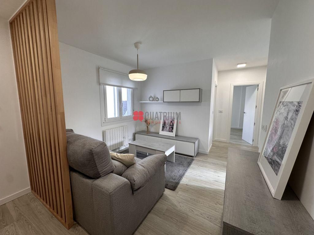 Living room of Flat for sale in A Estrada   with Heating, Storage room and Furnished