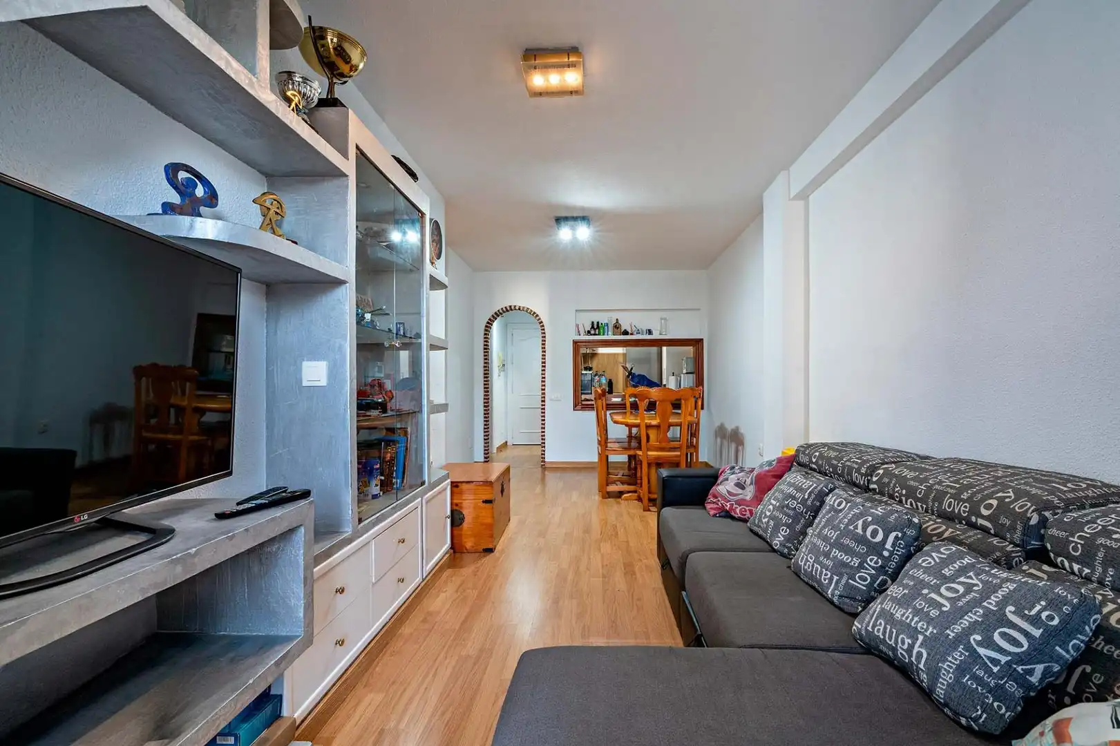 Wohnzimmer von Wohnung zum Verkauf in El Ejido mit Klimaanlage, Parkett und Terrasse