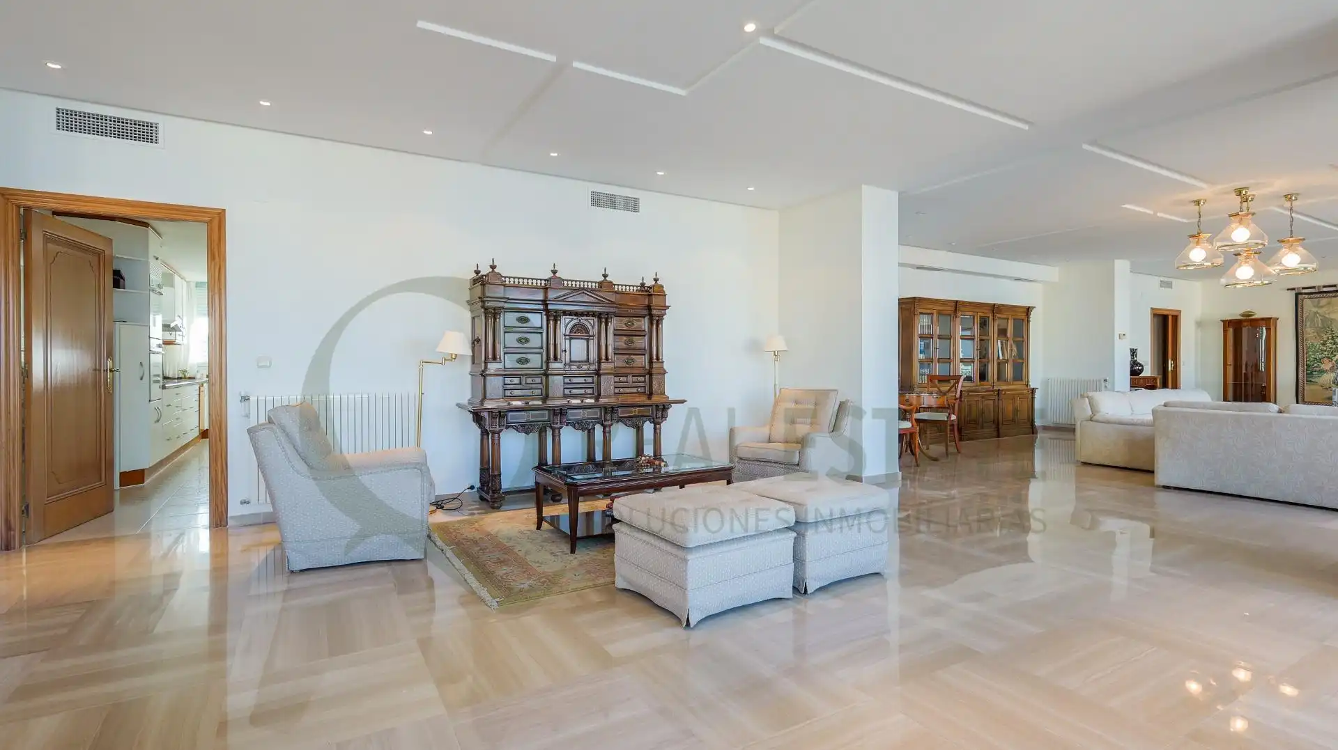 Wohnzimmer von Dachboden zur Miete in Alicante / Alacant mit Klimaanlage, Privatgarten und Terrasse