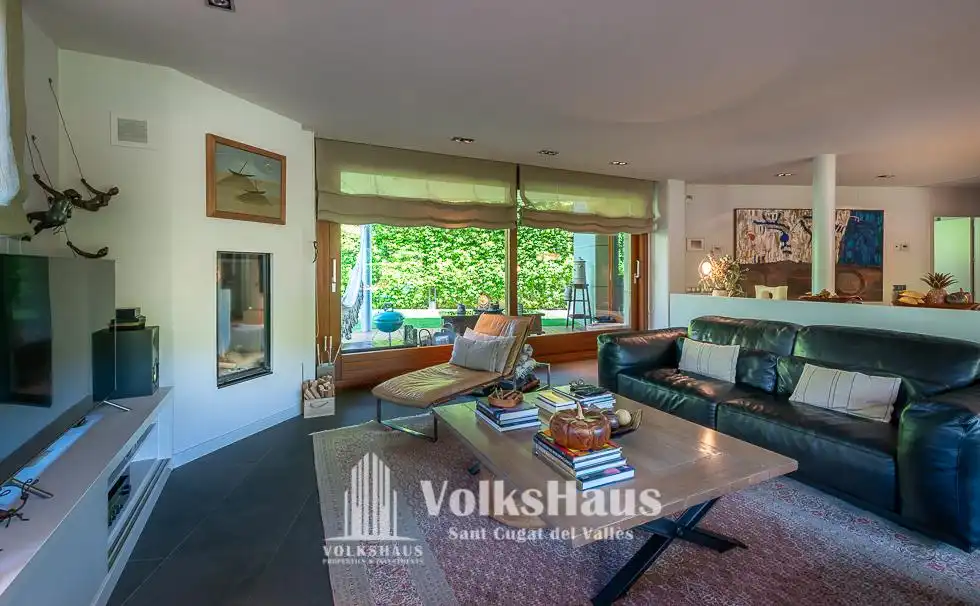 Wohnzimmer von Haus oder Chalet zum Verkauf in Sant Cugat del Vallès mit Klimaanlage, Heizung und Privatgarten