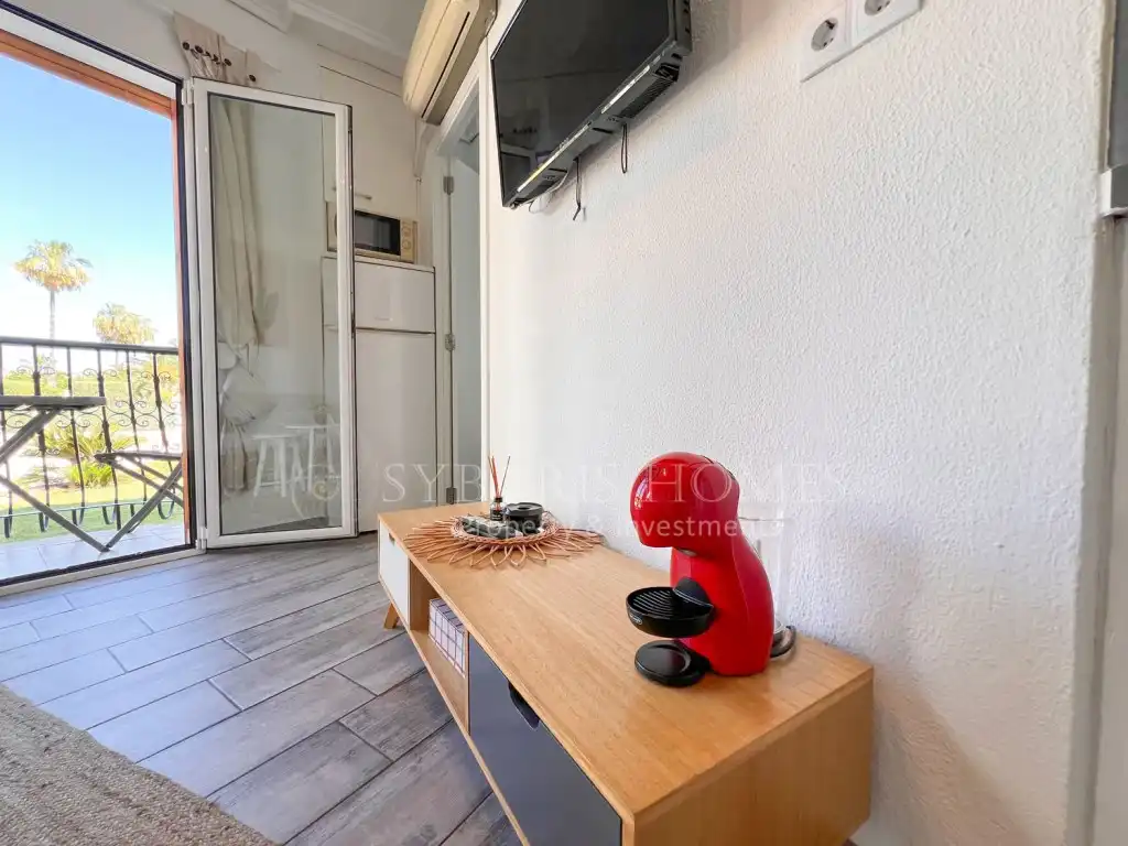 Terraza de Apartamento de alquiler en Dénia con Aire acondicionado, Jardín privado y Piscina