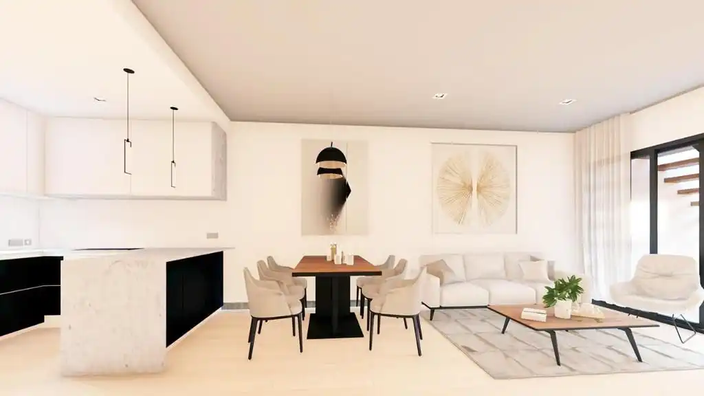 Wohnzimmer von Haus oder Chalet zum Verkauf in Finestrat mit Klimaanlage, Terrasse und Schwimmbad