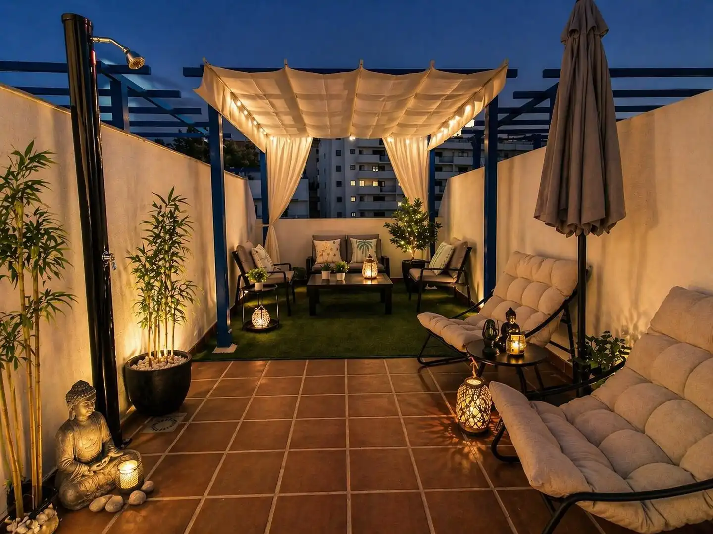 Terrasse von Dachboden zum Verkauf in Benalmádena mit Klimaanlage, Heizung und Terrasse