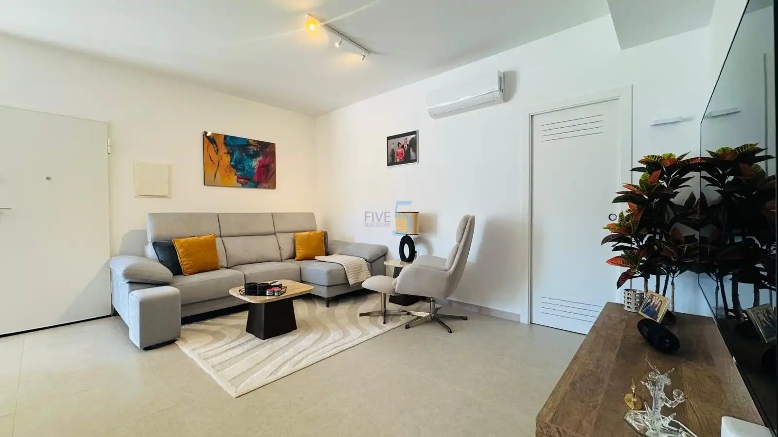 Wohnzimmer von Wohnung zum Verkauf in Santa Pola mit Klimaanlage, Terrasse und Schwimmbad