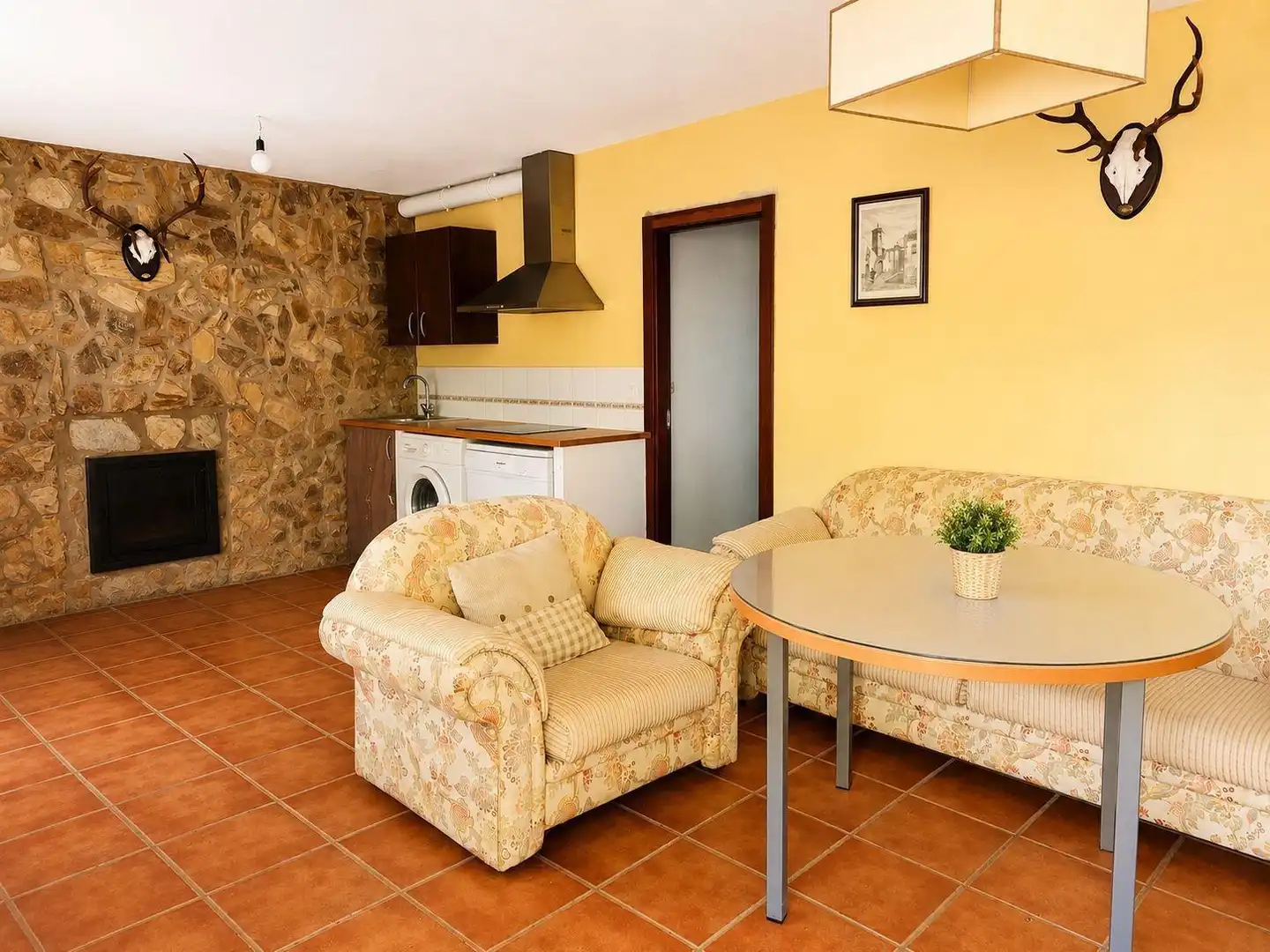 Sala de estar de Casa o chalet en venta en Puebla de la Calzada con Jardín privado y Piscina