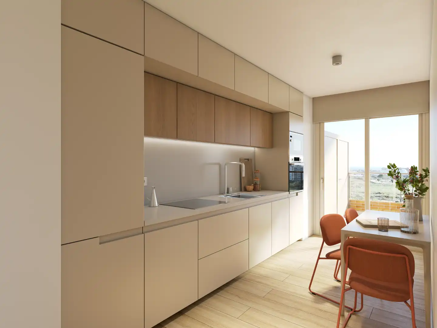 Cocina de Ático en venta en Almería con Parquet, Terraza y Piscina comunitaria